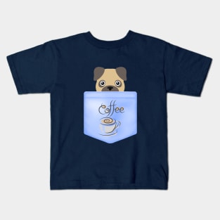 Pug and Coffee Kids T-Shirt